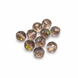 Auktion Ø.....Glasperler – Gylden, Facetteret Rund (10x9mm, 10 Stk) - Uniq Perler - 112394