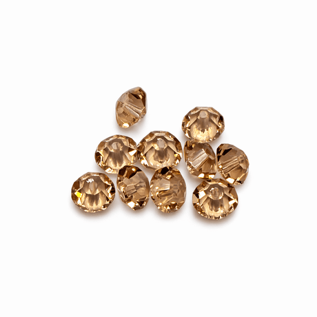 Auktion O......Krystal Perler – Austrian Crystal, Fersken, Rondel (6x3,5mm) Grade AAA - Uniq Perler - 112007