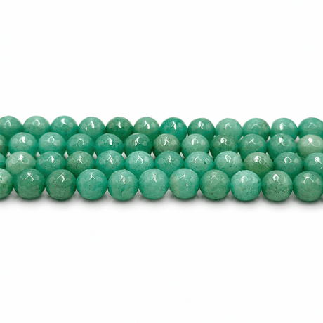 Auktion P......Jade Perler – Turkis, Facetteret Rund (10mm) - Uniq Perler - 125237
