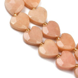 Auktion R.....Jade Hjerter - Facetteret (14,5x13,5x6,5mm) 2 stk - Uniq Perler - 116105