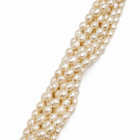 Auktion S......Ferskvandsperler – Rice, Grade AA (7,5x6mm) - Uniq Perler - 1111490419