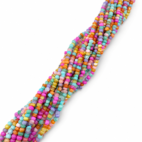 Auktion S......Shell Perler – Farve Mix, Rondel (1~4,5x4~4,5x2~4,5mm) - Uniq Perler - 121671