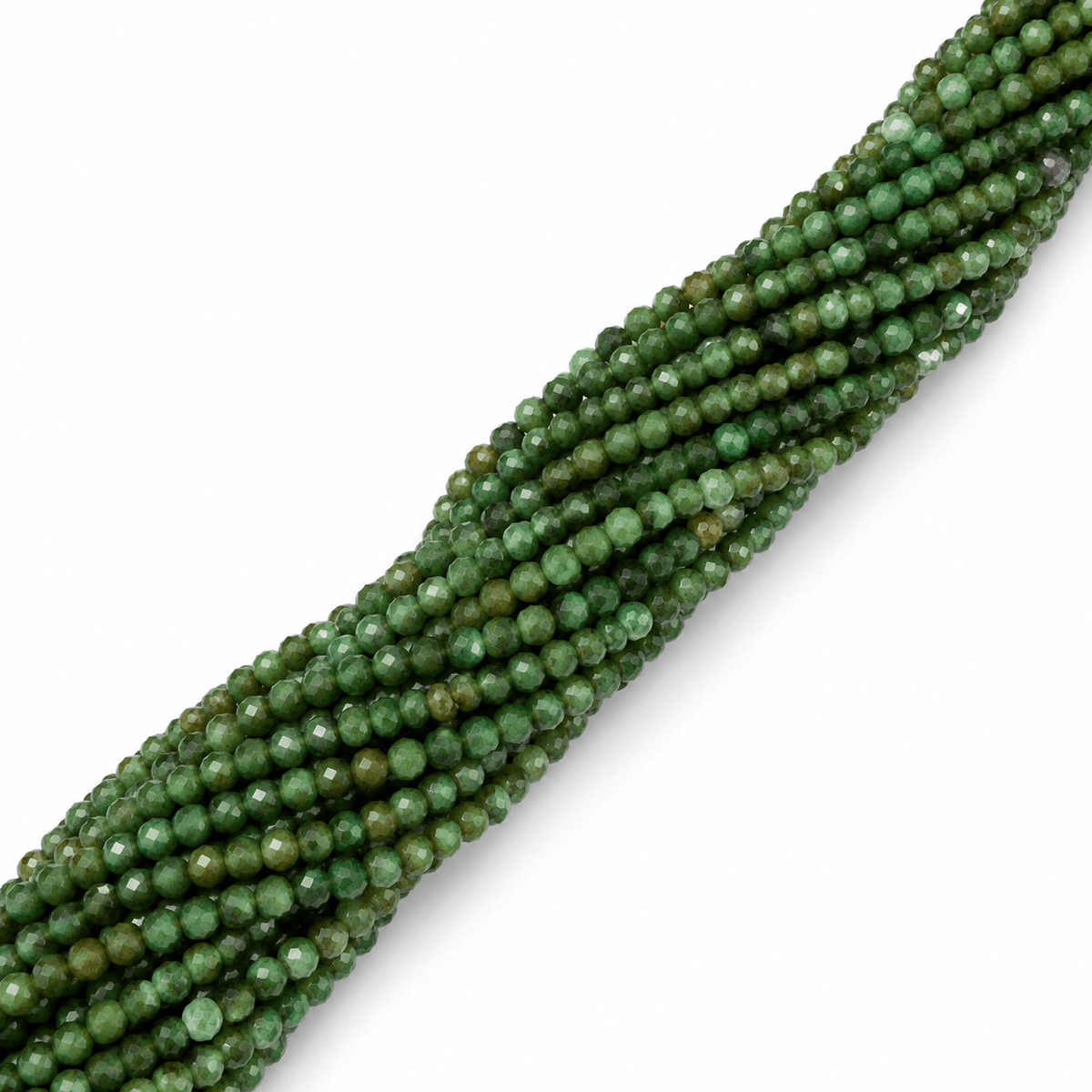 Auktion T......Grøn Rutilkvarts Perler – Facetterede, Runde (2,25–2,75mm) - Uniq Perler - 116975