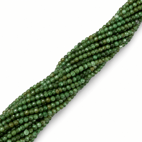 Auktion T......Grøn Rutilkvarts Perler – Facetterede, Runde (2,25–2,75mm) - Uniq Perler - 116975
