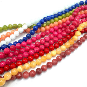 Auction T......Jade Beads – Round (10mm – 10 Strands) - Uniq Perler - 834577