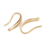 Auktion T......Ørekroge Med Zirkonia – 18K Forgyldt Messing (15mm) - Uniq Perler - 115957