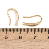 Auktion T......Ørekroge Med Zirkonia – 18K Forgyldt Messing (15mm) - Uniq Perler - 115957