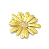 Auktion T.....Vandfast Marguerit Vedhæng – Gul, 18K Forgyldt Stål (24x25x2mm) - Uniq Perler - 121949