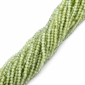 Auktion U......Prehnit Perler – Facetterede, Runde (3~3.5mm) - Uniq Perler - 116503