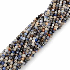 Auktion V......Sodalit – Flere Nuancer, Facetteret (3mm) - Uniq Perler - 113087