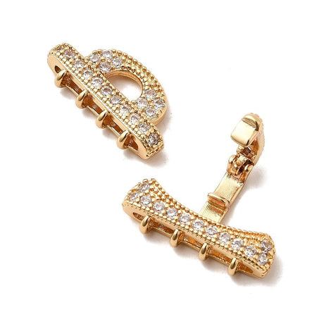 Auktion W......Fold Over Lås Med Øjne - 18K Forgyldt, (18,5x19x5mm) - Uniq Perler - 115928