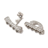 Auktion X........Fold Over Lås Med Øjne - Platin Farvet (18,5x19x5mm) - Uniq Perler - 115929