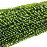 Auktion X......Glasperler - Facetteret, Oliven Grøn, (3mm) - Uniq Perler - 10089