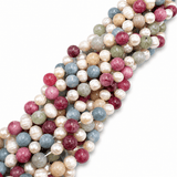 Auktion Y.....White Jade & Potato Ferskvandsperler – Runde (8~9mm) - Uniq Perler - 116283