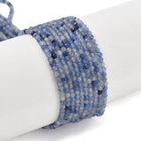 Aventurin – Blå, Rund Facetteret (2,5mm) - Uniq Perler - 114926