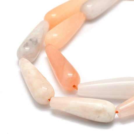 Aventurin Dråber (30x10mm), 1 Stk - Uniq Perler - 112837