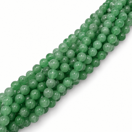 Aventurin – Grøn, Rund (6mm) - Uniq Perler - 0000013407