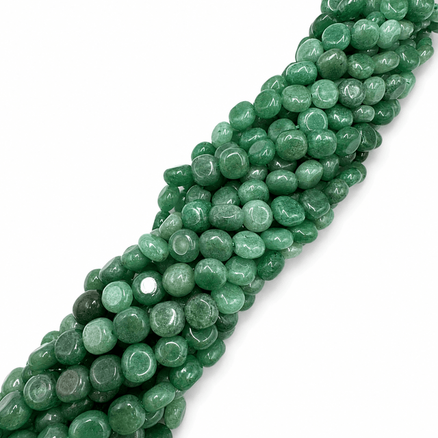 Aventurin – Nugget, Grøn (8 - 12mm) - Uniq Perler - 116233