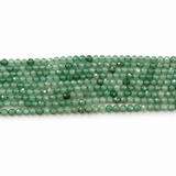 Aventurin Perler – Grøn, Facetterede, Grade A (4mm) - Uniq Perler - 125629