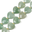 Aventurine Beads – Green, Faceted Heart (13.5x14.5x6.5mm)
