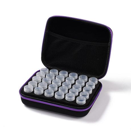 Bærbar Opbevaringstaske Med 30 Beholdere, Silikonetragt & Klistermærker - Uniq Perler - 113730