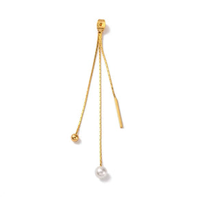 Endanschlag mit Kette Anhänger - 18K Vergoldet Messing (87mm), 2 Stk. - Uniq Perler - 114744