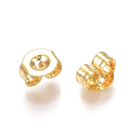 Bagstoppere - 24K Forgyldt Stål (3x6x4mm) - Uniq Perler - 66634