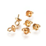 Bail, Forgyldt Stål (7x4mm), 10 stk. - Uniq Perler - 336170