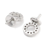 Bail Til Topboret Perle Med Zirkonia – Platin (13x7,2mm) - Uniq Perler - 112838