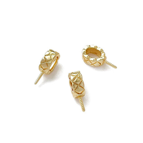 Bail Til Vedhæng - 18K Forgyldt Messing, (8x3,6mm) - Uniq Perler - 112259