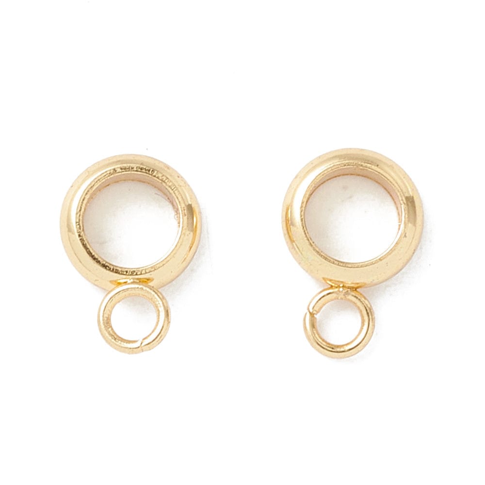 Bail/Hemp Til Vedhæng, 18K Forgyldt, 9x6x2mm, 6 stk. - Uniq Perler - 112260