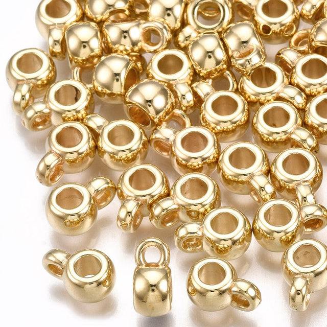 Bail/Hemp Til Vedhæng, Plastik, 9x4x6mm, 6 stk. - Uniq Perler - 112261