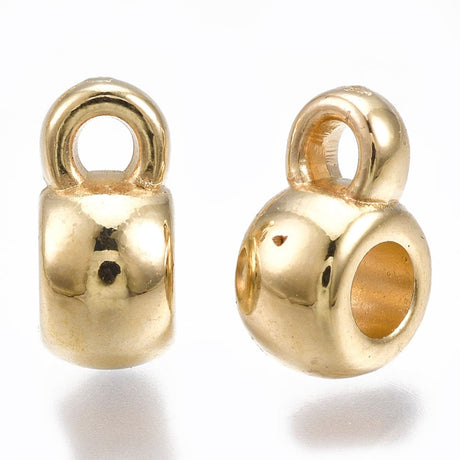 Bail/Hemp Til Vedhæng, Plastik, 9x4x6mm, 6 stk. - Uniq Perler - 112261