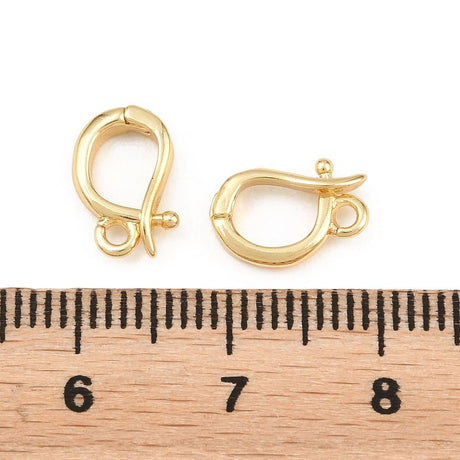 Bails Til Vedhæng – 18K Langtidsholdbar Forgyldt Messing (11x7x2mm) 1 stk - Uniq Perler - 122514