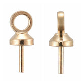 Bails/Stiftøsken – 18K Forgyldt Messing (6,3x3mm) 10 stk. - Uniq Perler - 124566