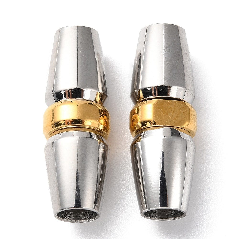 Bajonet Lås – Stål/Guld (26x9mm) - Uniq Perler - 0001489574