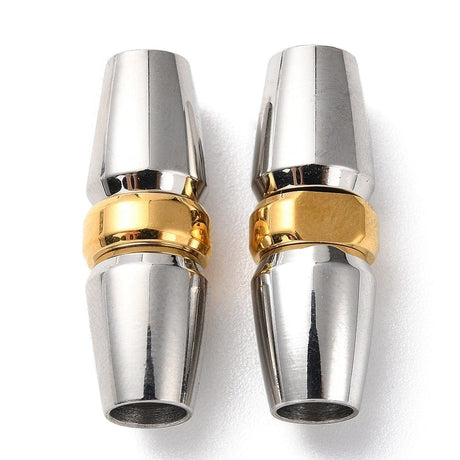 Bajonet Lås – Stål/Guld (26x9mm) - Uniq Perler - 0001489574