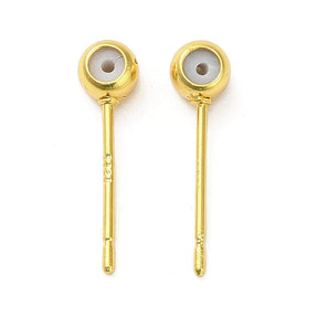 Ball Ohrstecker mit Auge und Silikoneinlage - Uniq Perler - 115788