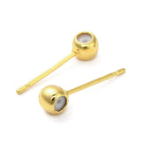 Ball Ørestikkere Med Øje Og Sillikone Indlæg - Uniq Perler - 115788