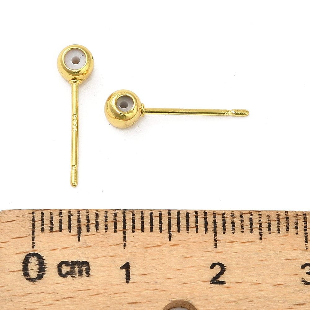 Ball Ørestikkere Med Øje Og Sillikone Indlæg - Uniq Perler - 115788