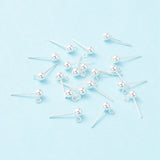 Ball Ørestikkere Med Øje, Sterling Sølv 925, (4mm) - Uniq Perler - 18484