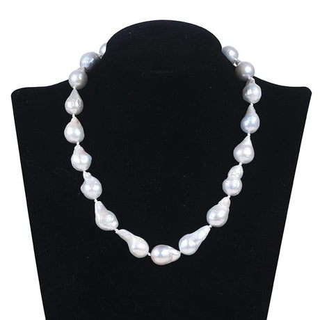 Barok Ferskvandsperler Halskæde – Grade A (12–15mm, 46cm) - Uniq Perler - 7645666
