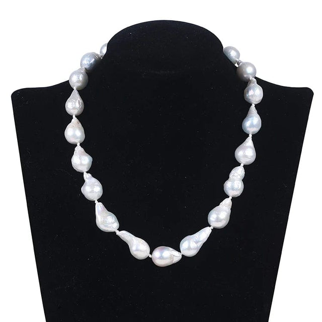 Barok Ferskvandsperler Halskæde – Grade A (12–15mm, 46cm) - Uniq Perler - 7645666