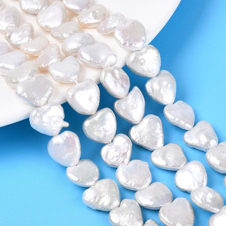 Barok Keshi Ferskvandsperler – Hjerteformede (10~13mm) - Uniq Perler - 