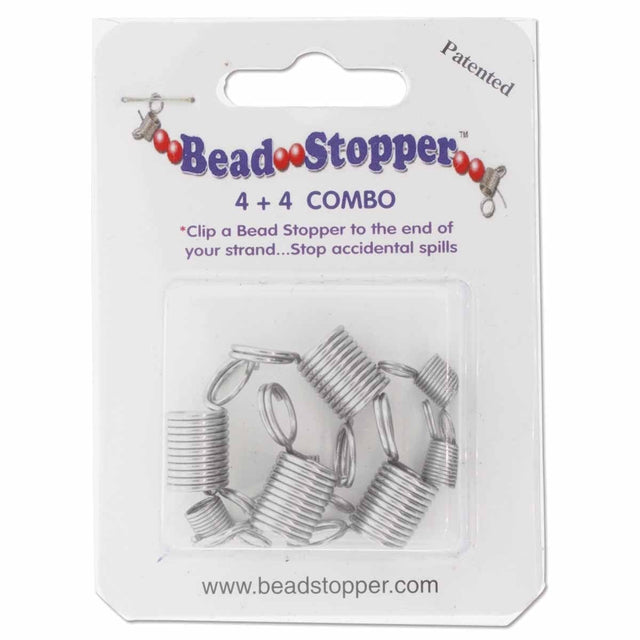 Bead Stoppers - Holder Til Snor, 8 Stk Af 2 Størrelser - Uniq Perler - 611546