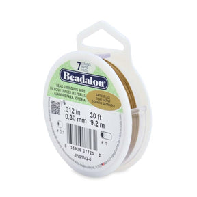 Beadalon Smykkewire 7 Tråde – Satin Guld (0,30 mm, 9,1 m) - Uniq Perler - 121660