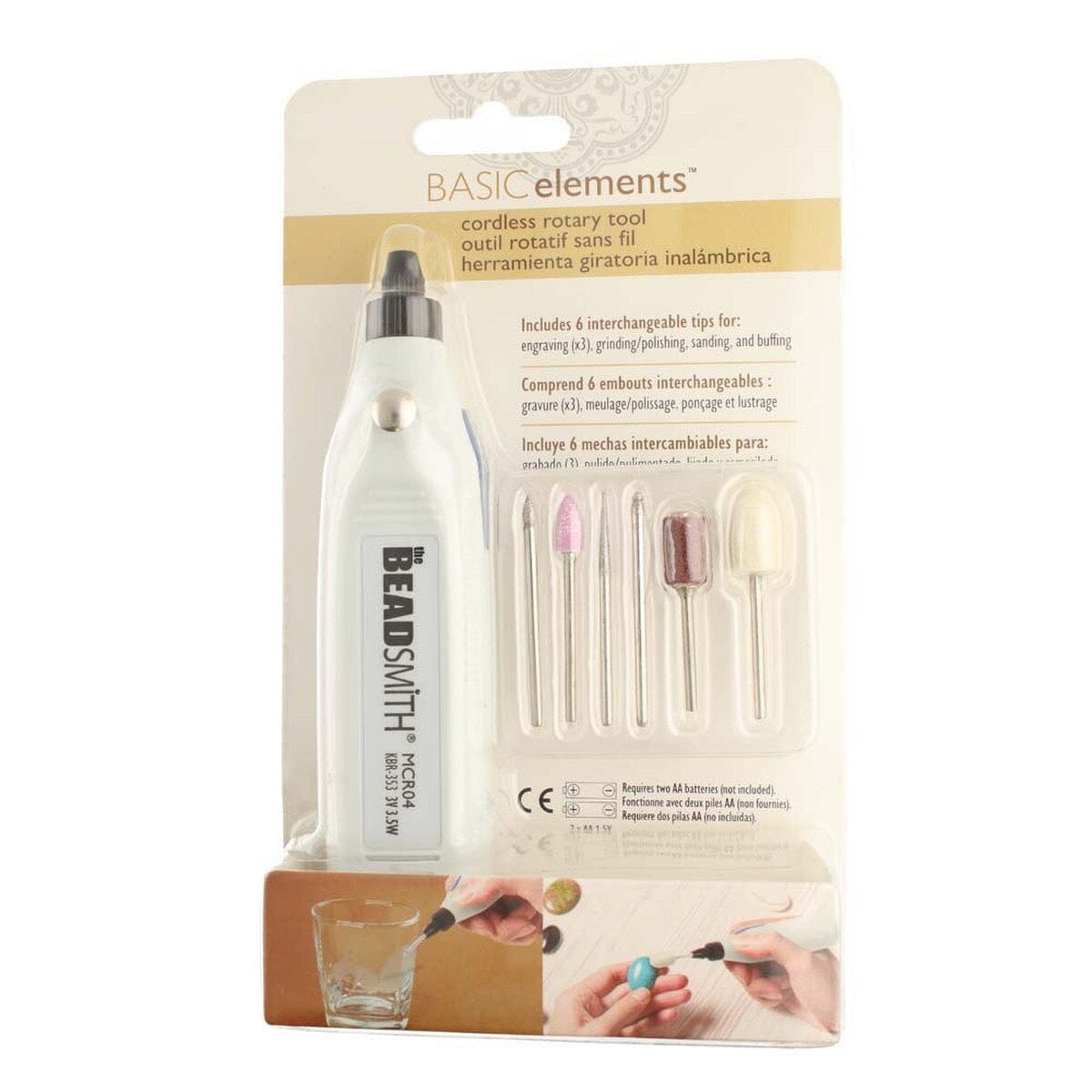 Beadsmith Graveringssæt – Batteridrevet, 6 Spidser - Uniq Perler - 113451