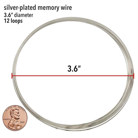 Beadsmith Memory Wire - Sølvbelagt Stål (0,51mm) - Uniq Perler - 116366