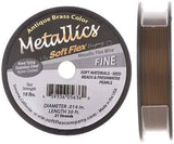 Beadsmith Nylon Coated Stål Wire – Gylden Brun (0,35mm), 9,44m - Uniq Perler - 0639336056360