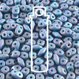 Beadsmith seed beads Mini duo 2x4 mm Nebula turo blue matt